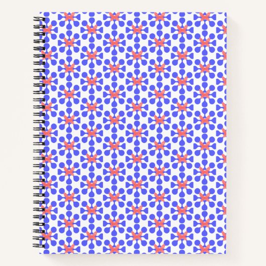 Carnet Ordinateur portable floral à spirale (Devant)