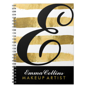 Carnet Ordinateur portable Gold et Black personnalisable