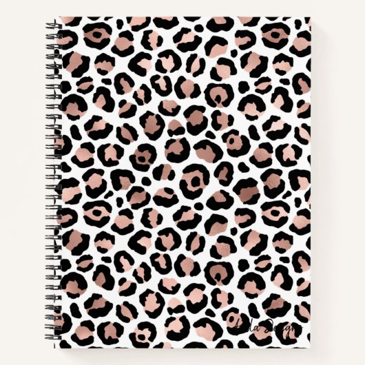Carnet Ordinateur portable Golden Leopard Spiral (Devant)