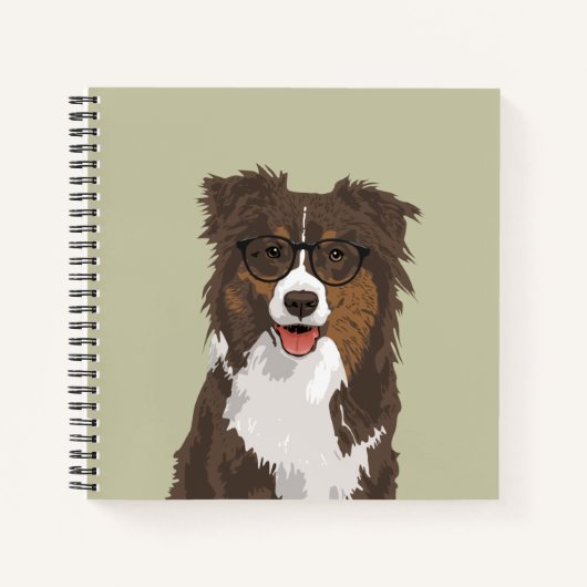 Carnet Ordinateur portable Hipster Australian Shepherd'un (Devant)