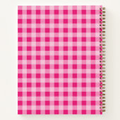 Carnet Ordinateur portable Hot Pink En vichy (Dos)