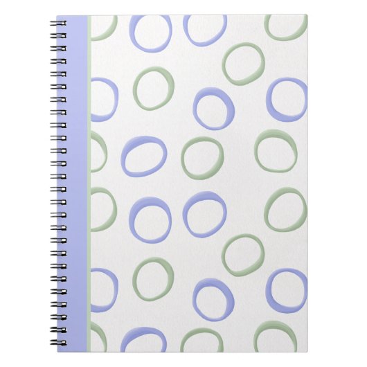 Carnet Ordinateur portable lavande Cercles peints (Devant)