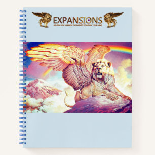 Carnet Ordinateur portable Lion ailé blanc