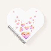 Carnet Ordinateur portable Love Heart Formé Spiral Bound (Devant)