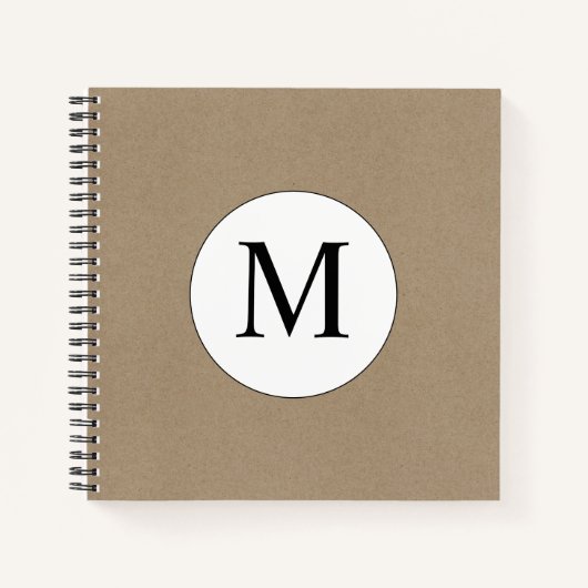 Carnet Ordinateur portable Monogramme rustique (Devant)