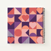 Carnet Ordinateur portable motif de Saint-Valentin géomét (Dos)
