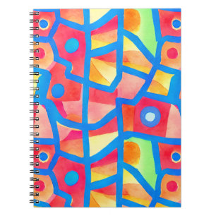 Carnet Ordinateur portable motif géométrique abstrait col