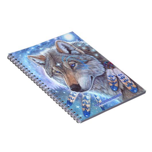 Carnet Ordinateur portable Mystic Wolf (Côté Droit)