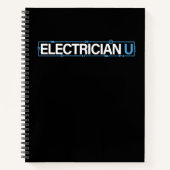 Carnet Ordinateur portable noir U électricien (Devant)