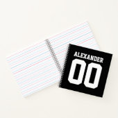Carnet Ordinateur portable Nom et numéro Jersey (Intérieur)