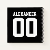 Carnet Ordinateur portable Nom et numéro Jersey (Dos)