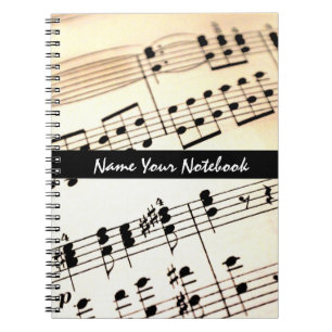 Carnet Ordinateur portable Notes musicales personnalisées
