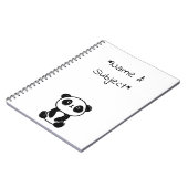 Carnet Ordinateur portable Panda Bear assis (Côté gauche)