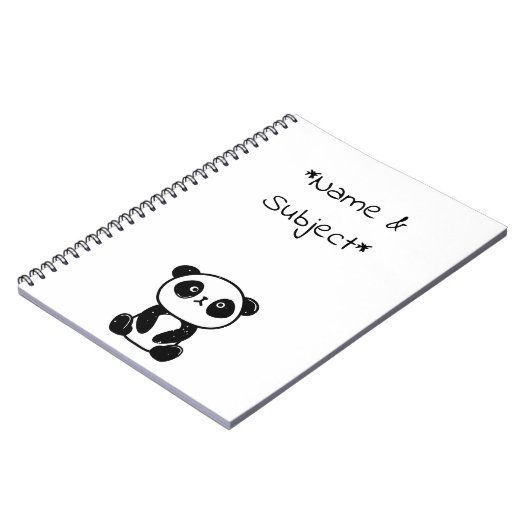 Carnet Ordinateur portable Panda Bear assis (Côté gauche)