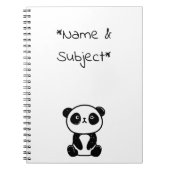 Carnet Ordinateur portable Panda Bear assis (Devant)