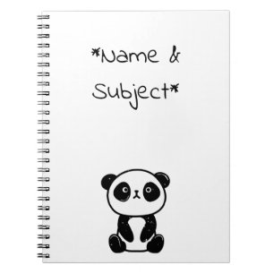 Carnet Ordinateur portable Panda Bear assis