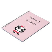 Carnet Ordinateur portable Panda Princess Rose (Côté gauche)