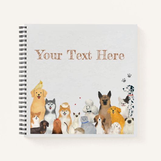 Carnet Ordinateur portable personnalisable pour animaux d (Devant)
