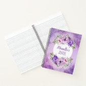 Carnet Ordinateur portable personnalisé de fleurs d'aquar (Intérieur)