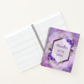 Carnet Ordinateur portable personnalisé de fleurs d'aquar (Intérieur)