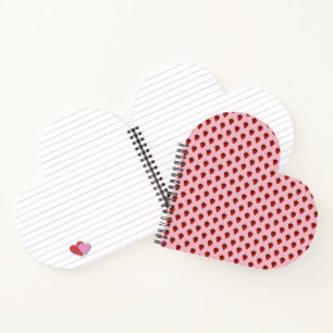 Carnet Ordinateur portable personnalisé en forme de coeu