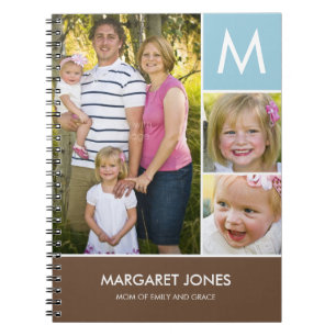 Carnet Ordinateur portable personnalisé initial élégant