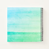Carnet Ordinateur portable personnalisé Ombre turquoise (Dos)