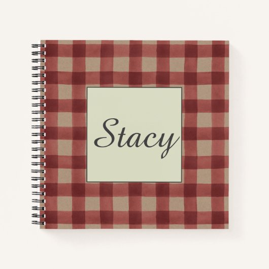Carnet Ordinateur portable personnalisé Plaid Buffalo (Devant)