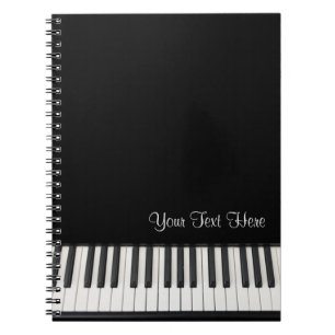 Carnet Ordinateur portable Piano personnalisable