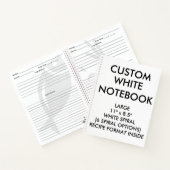 Carnet Ordinateur portable RECEPE personnalisé (Intérieur)