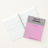 Carnet Ordinateur portable rose et gris personnalisé (Intérieur)