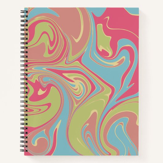 Carnet Ordinateur portable rose et vert (Devant)