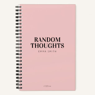 Carnet Ordinateur portable rose minimaliste