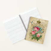 Carnet Ordinateur portable Rose romantique chic de style  (Intérieur)