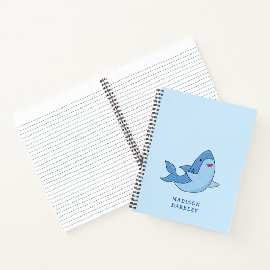 Carnet Ordinateur portable Shark Kid's Cute Kawaii (Intérieur)