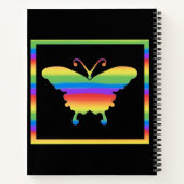 Carnet Ordinateur portable spiral à papillon arc-en-ciel  (Dos)