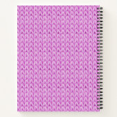 Carnet Ordinateur portable spiral à texture rose (Dos)