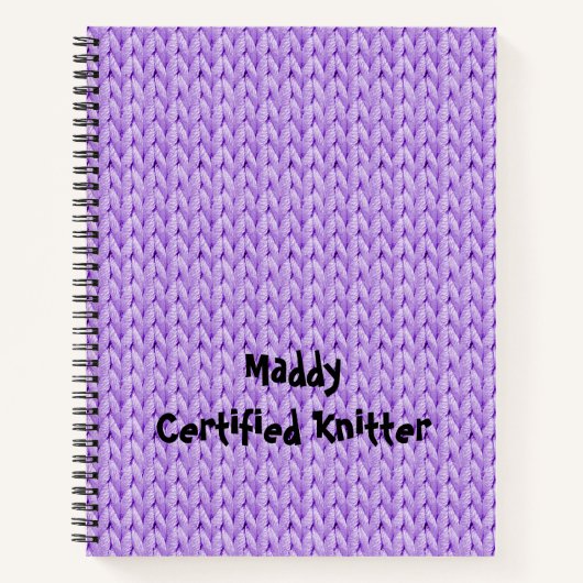 Carnet Ordinateur portable spiral à texture violette (Devant)