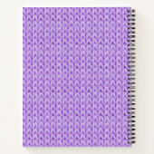 Carnet Ordinateur portable spiral à texture violette (Dos)