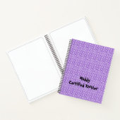 Carnet Ordinateur portable spiral à texture violette (Intérieur)
