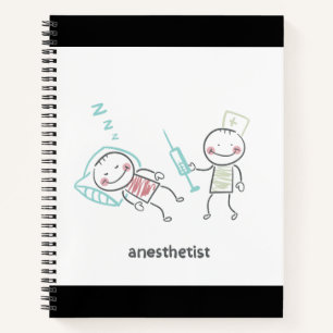 Carnet Ordinateur portable spiral anesthésiste