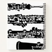 Carnet Ordinateur portable Spiral Oboe en noir et blanc (Dos)