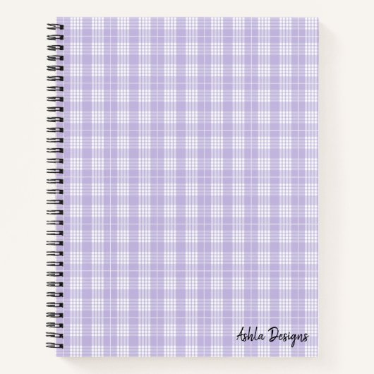 Carnet Ordinateur portable Spiral Plaid Violet (Devant)