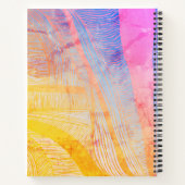 Carnet Ordinateur portable Spirale violet et jaune (Dos)