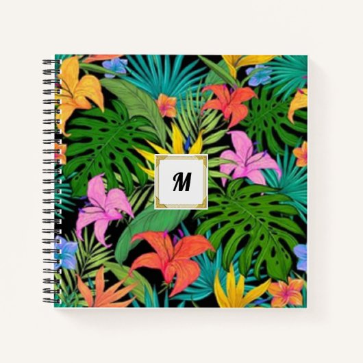 Carnet Ordinateur portable Tropical Floral Jungle (Devant)