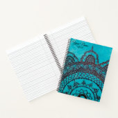 Carnet Ordinateur portable turquoise Mandala Spiral (Intérieur)