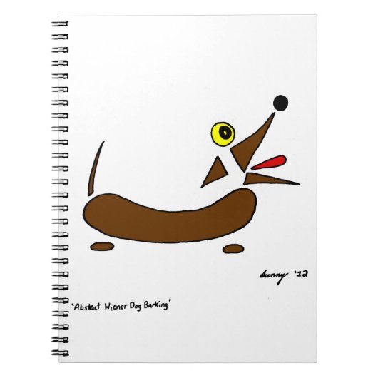Carnet Ordinateur portable Wiener Dog Abstrait (Devant)