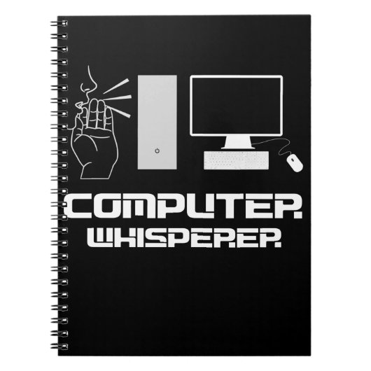 Carnet Ordinateur Whisperer Funny Gamer Administrateur IT (Devant)