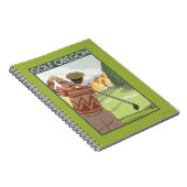 Carnet OregonGolf Scène Vintage voyage Poster (Côté Droit)