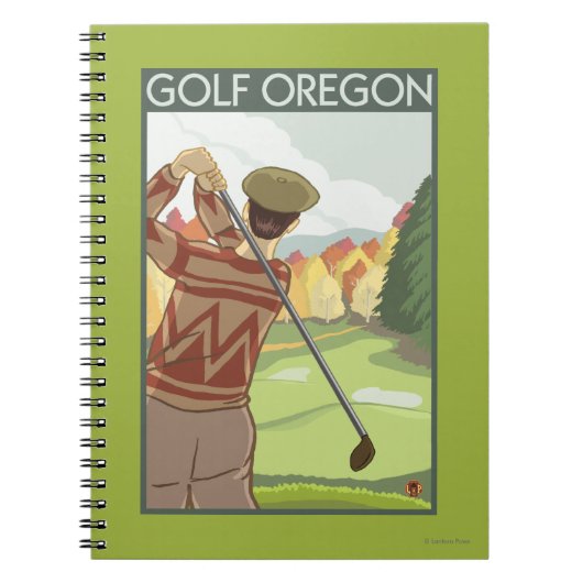 Carnet OregonGolf Scène Vintage voyage Poster (Devant)
